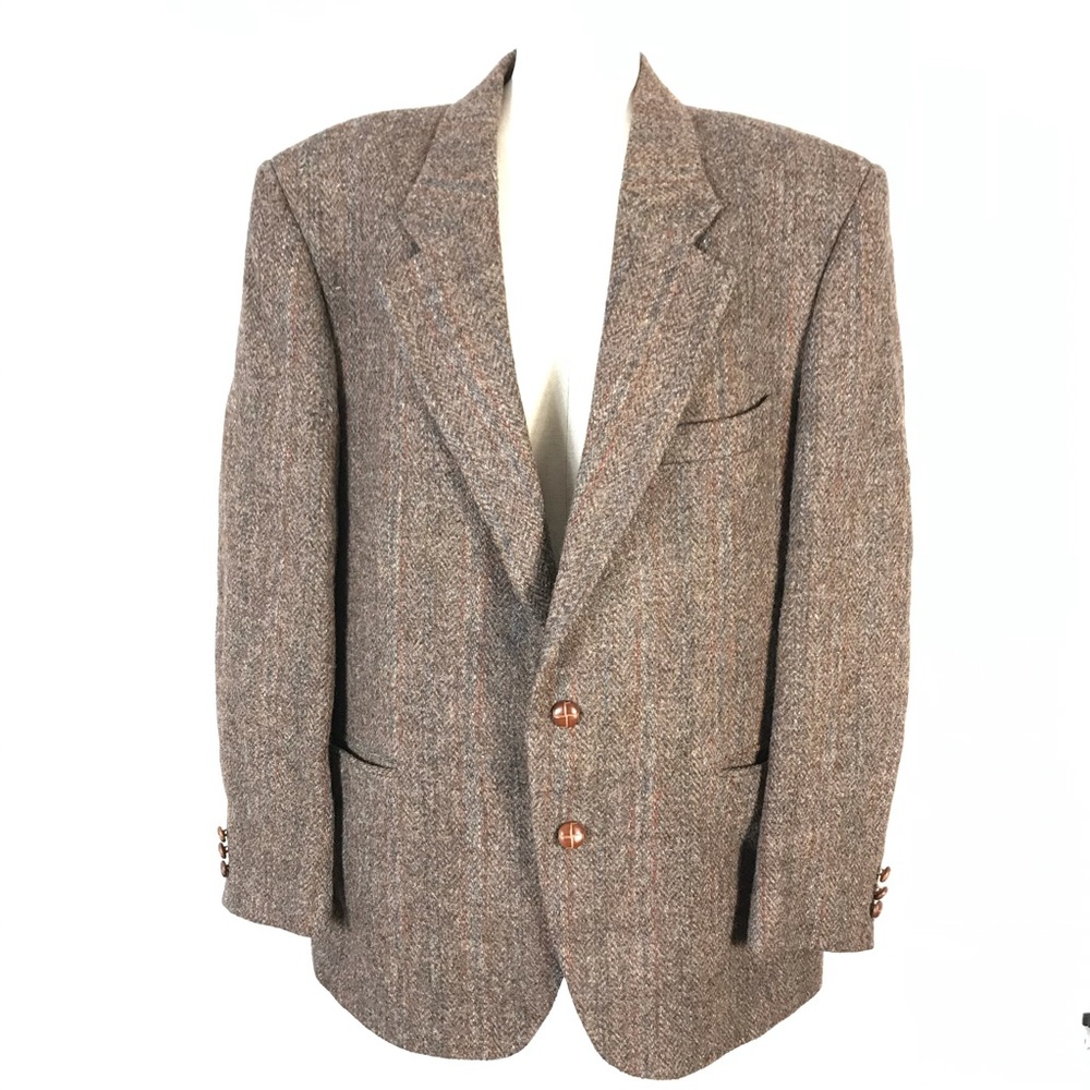 Harris Tweed wool blazer jacket size 44 short
